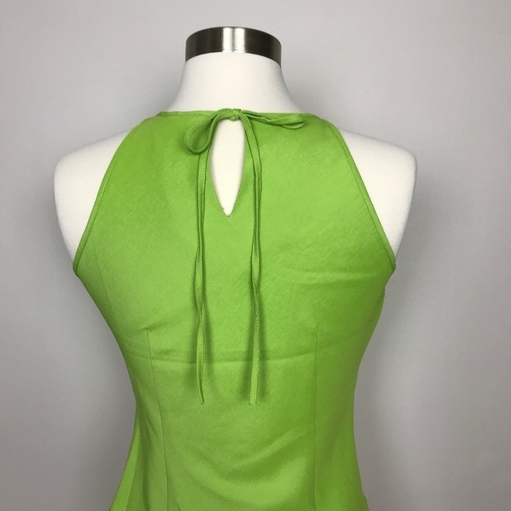 SON Fashion Lime Embroidered Tank Tie Back Size XS - Picture 4 of 8